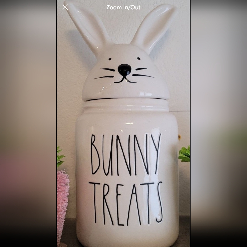 Rae Dunn White Bunny Treats Jar